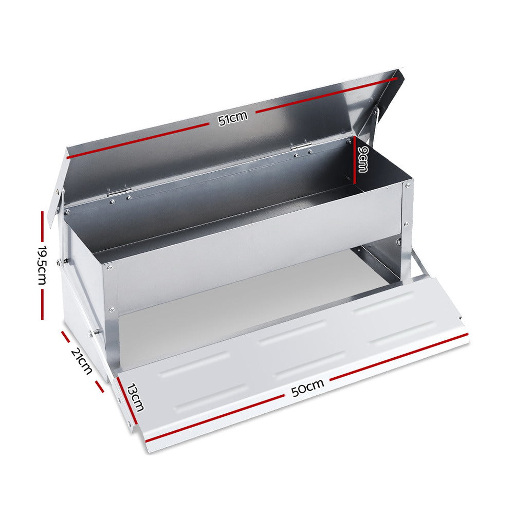 Giantz Automatic Chicken Feeder 5KG Galvanized Steel