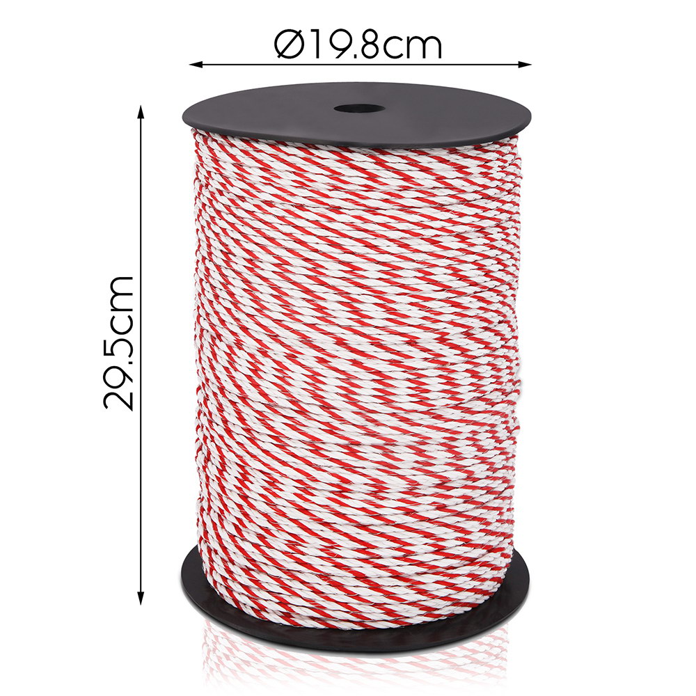 Giantz Electric Fence Polywire 500M Red White