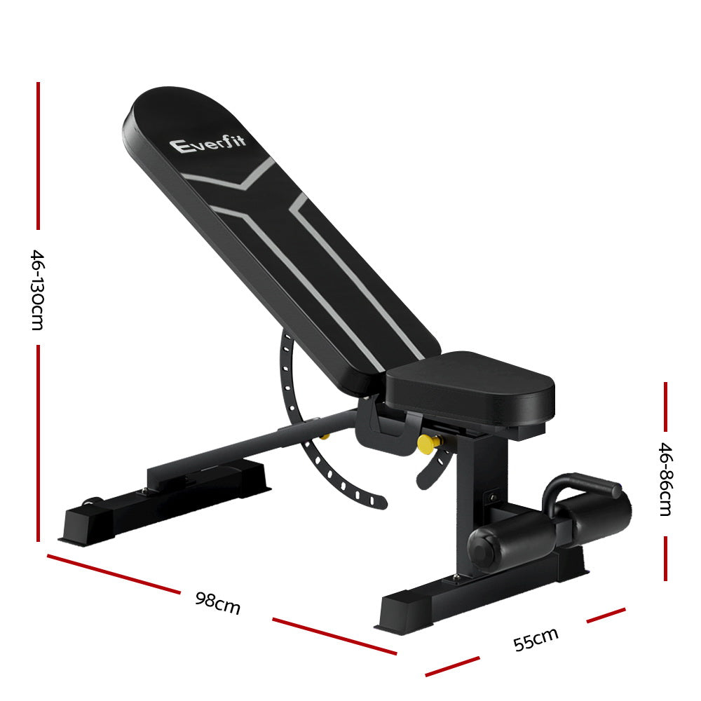 Everfit Adjustable FID Weight Bench 450kg Capacity Steel Frame