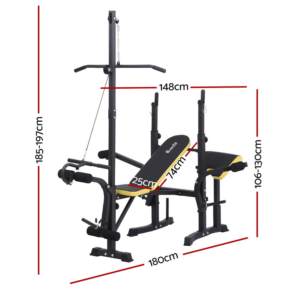 Everfit 14-in-1 Multi-Station Weight Bench Adjustable Press