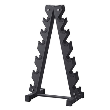 Everfit 6-Tier Dumbbell Rack 200kg Capacity Steel Black