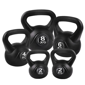 Everfit 22kg Rubber Kettlebell Set for Home Gym Strength Training