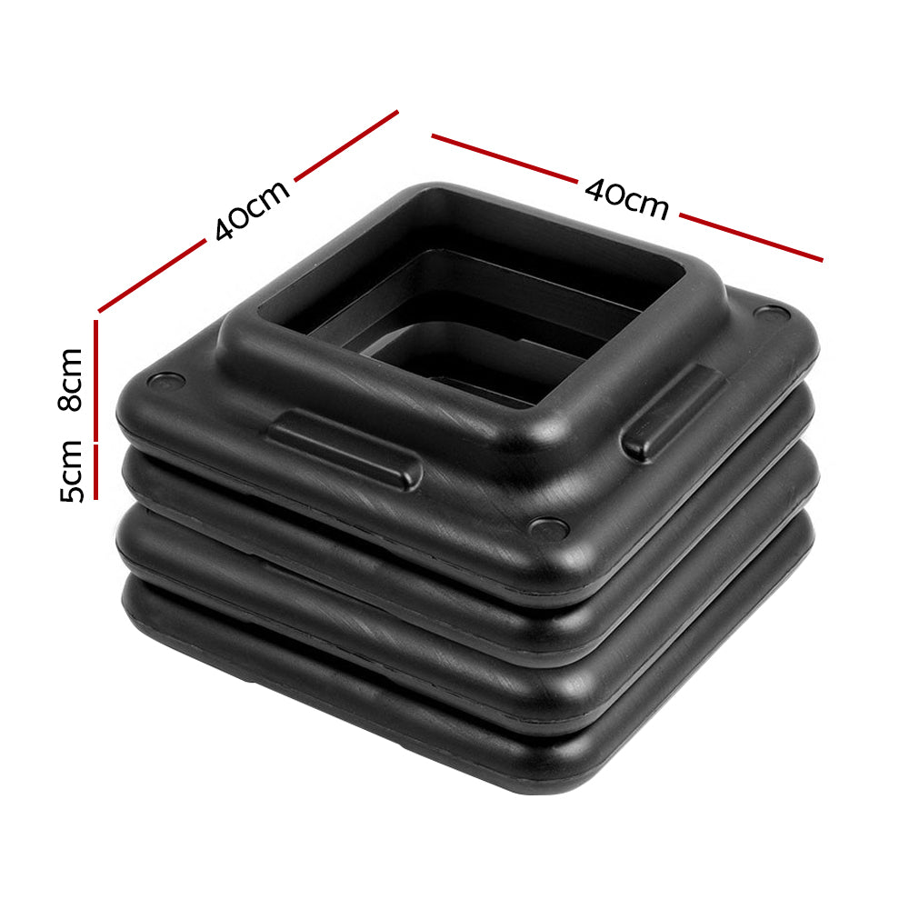 Everfit 4 Pair Aerobic Step Riser Block Set Home Gym Fitness