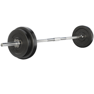 Everfit 38kg Rubber Weight Plate Barbell Set with Chrome Bar 168cm