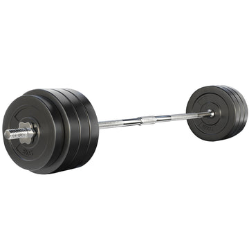Everfit 78kg Home Gym Barbell Set Rubber Coated Weight Plates
