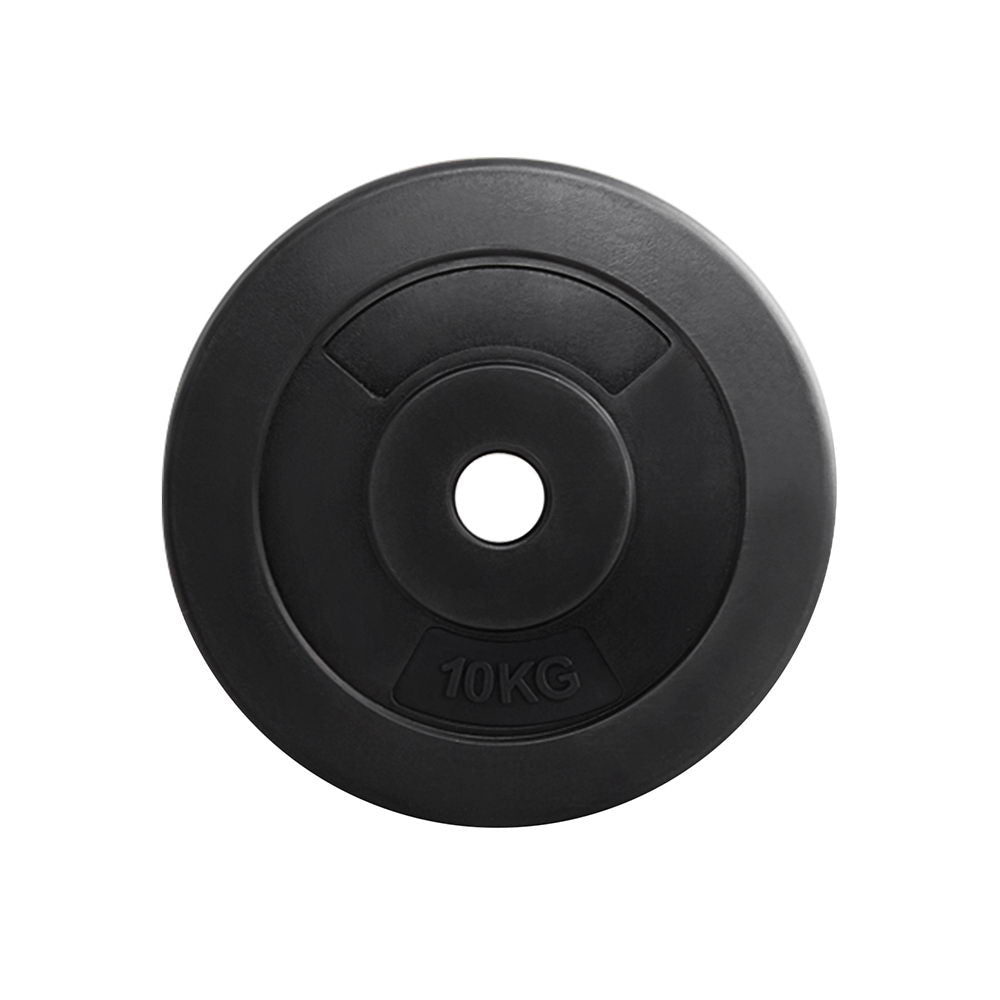 Everfit Rubber Weight Plates Set 80kg Cast Cement Home Gym