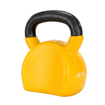 Everfit Cast Iron Kettlebell Weight 20kg for Strength Training Yellow