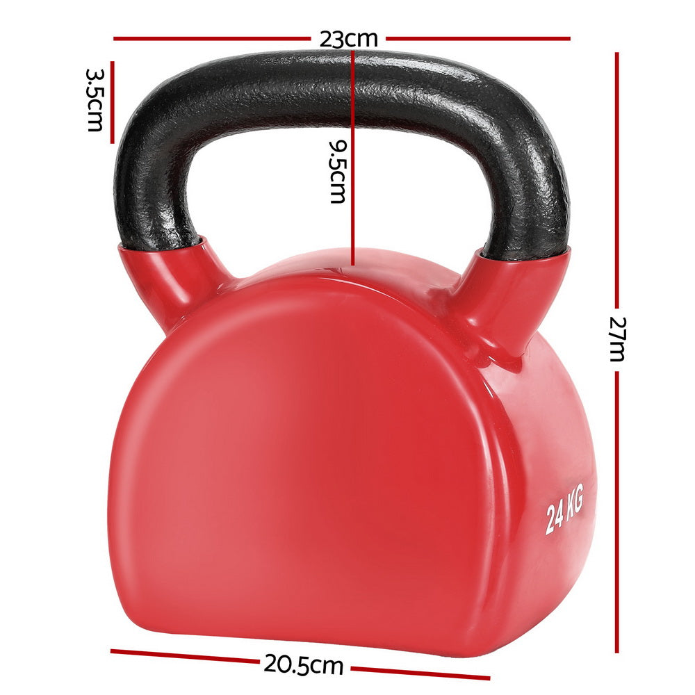 Everfit Cast Iron Kettlebell Weight 24kg for Strength Training