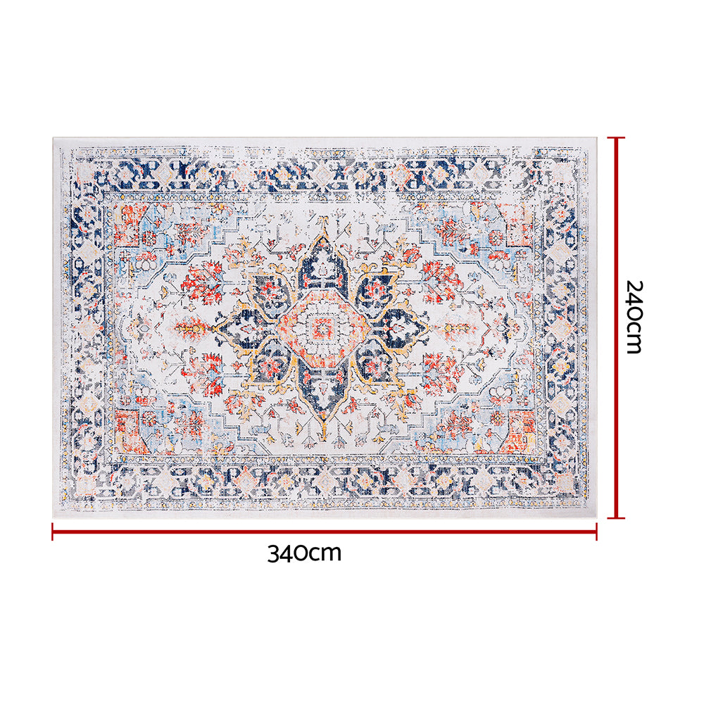 Artiss Bohemian Vintage Area Rug 240x340cm Washable Anti-Slip Floor Carpet