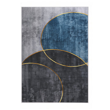 Artiss Large Washable Area Rug 240X340cm Blue Grey Polyester