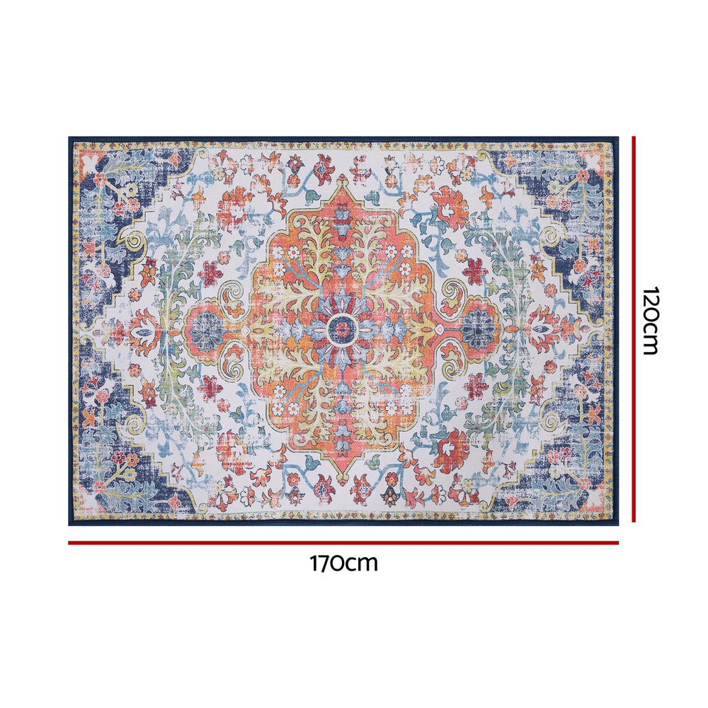 Artiss Large Geometric Area Rug Washable 120X170cm Beige
