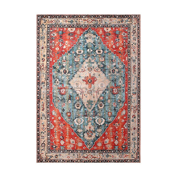 Artiss Large Washable Area Rug 200X290cm Red Polyester