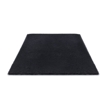 Artiss Plush Shaggy Area Rug Soft Foam Cushion Black