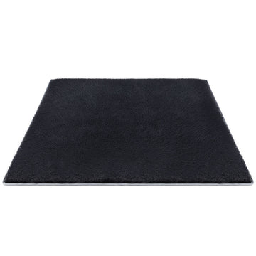 Artiss Plush Shaggy Area Rug Soft Foam Cushion Black 160x230cm