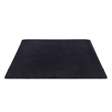 Artiss Plush Shaggy Area Rug 200x230cm Soft Foam Cushion Black
