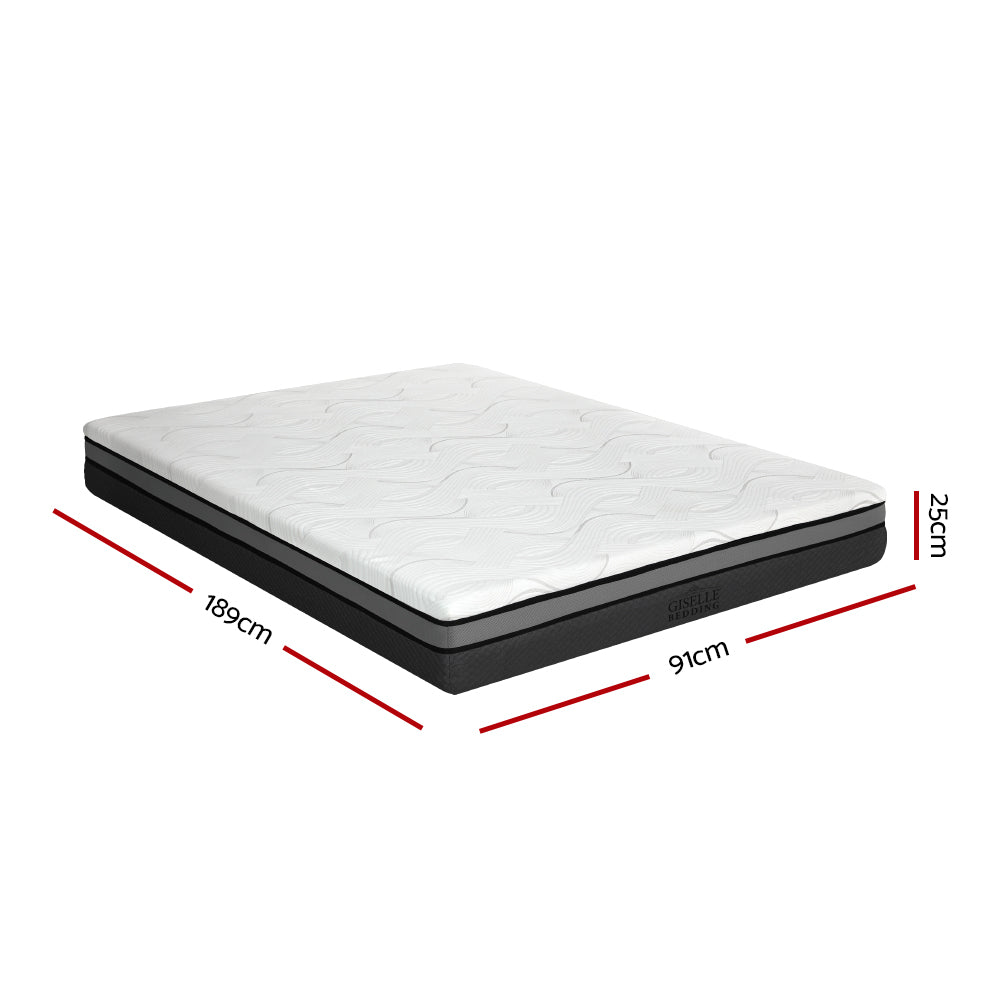 Giselle Bedding Memory Foam Mattress with Cooling Gel 25cm Single