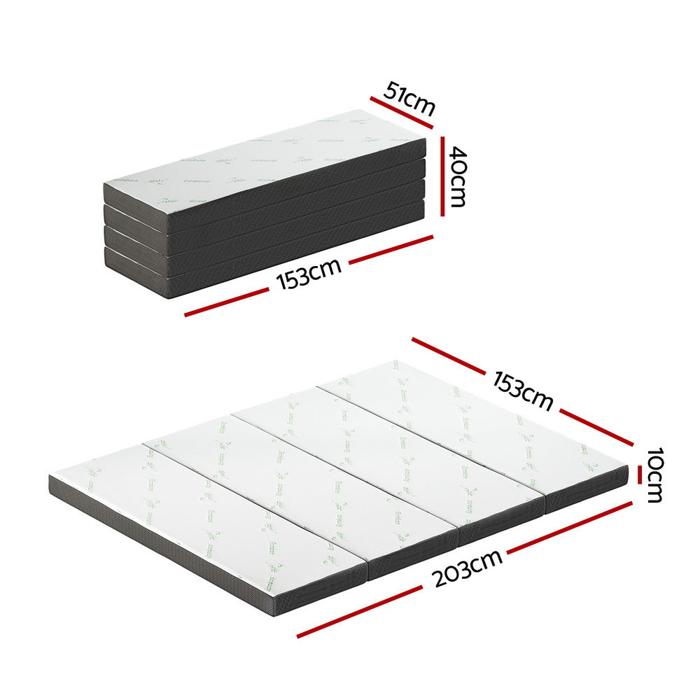 Giselle Bedding Bamboo Foldable Foam Mattress Sofa Queen