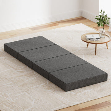 Giselle Bedding Folding Foam Mattress Single Dark Grey