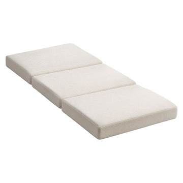 Giselle Bedding 3-Fold Foam Mattress Sherpa Fleece White 190cm