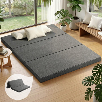 Giselle Bedding Tri-Fold Foam Mattress Sofa Queen Grey