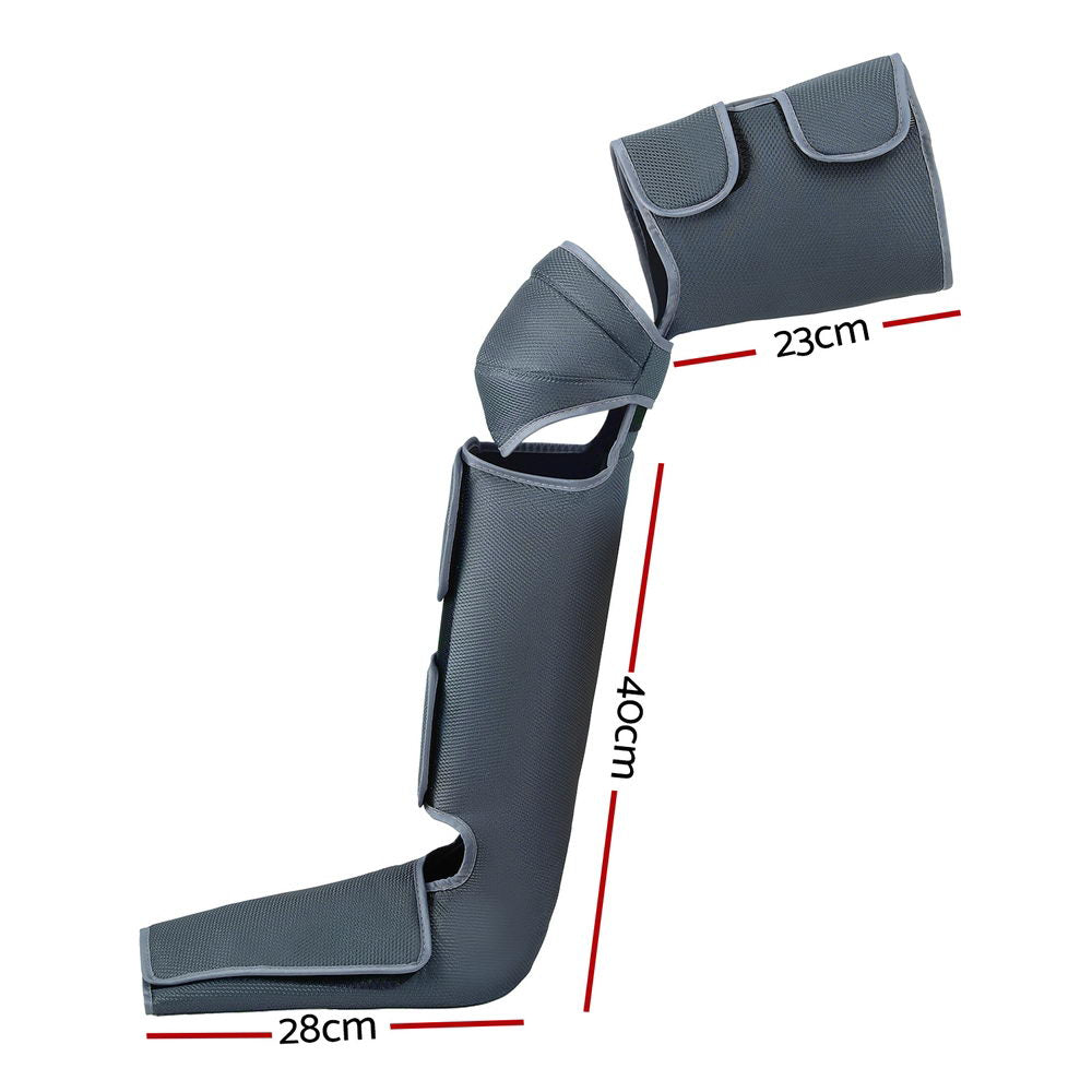 Livemor Air Compression Leg and Foot Massager with Heat Therapy Grey