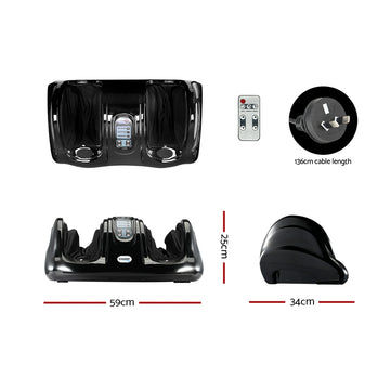 Livemor Shiatsu Foot Massager with Remote Control and Roller - Black