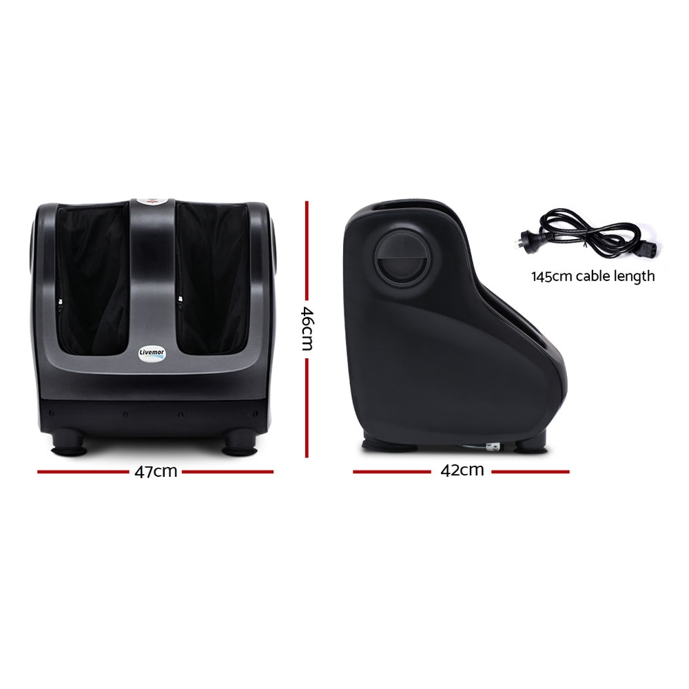 Livemor Foot Massager with Shiatsu Kneading and Roller Massage Black