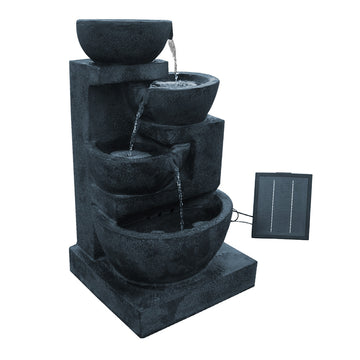 Gardeon Solar 4-Tier Cascading Fountain LED Lights 72cm Blue