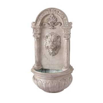 Gardeon Lion Head Solar Fountain Wall Mount Garden 77CM Beige