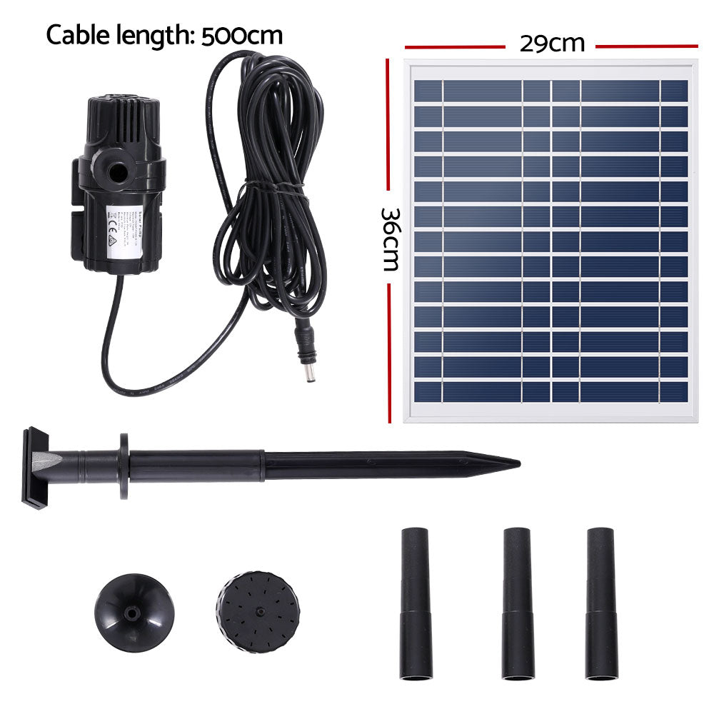 Gardeon Solar Powered Pond Pump Submersible Fountain 3m 610L/H