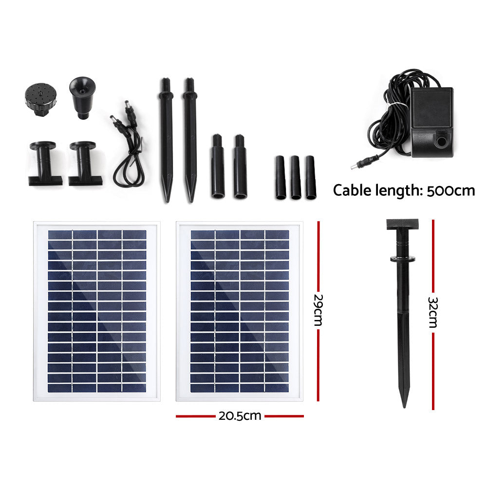 Gardeon Solar Powered Pond Pump Submersible Fountain 2.2m