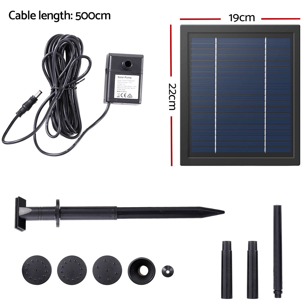 Gardeon Solar Pond Pump Water Fountain Kit Submersible 6.1FT