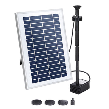 Gardeon Solar Pond Pump Submersible Fountain with Battery LED Lights 4.4FT
