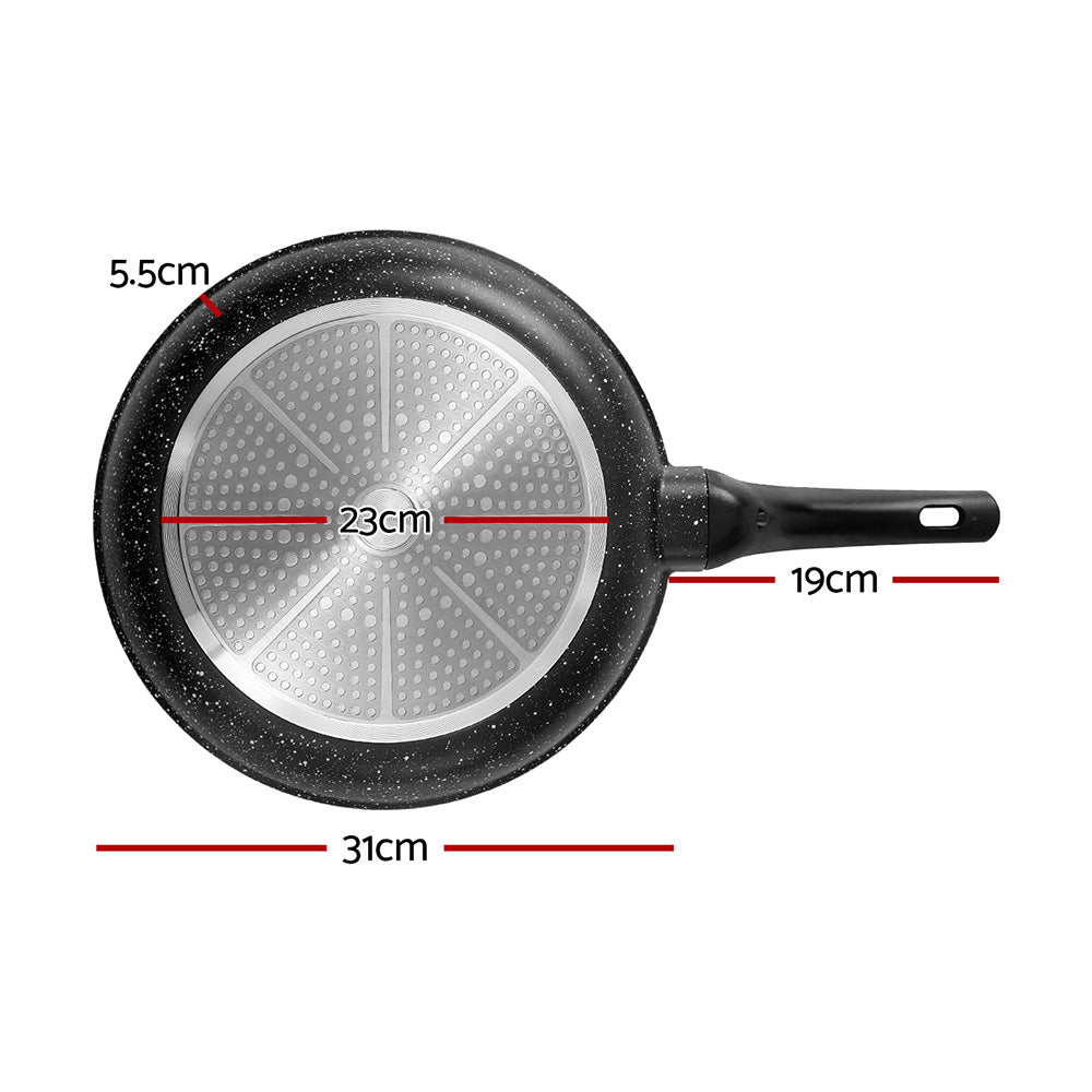 Non-Stick Frying Pan 30cm Cast Aluminium Heat-Resistant Handle