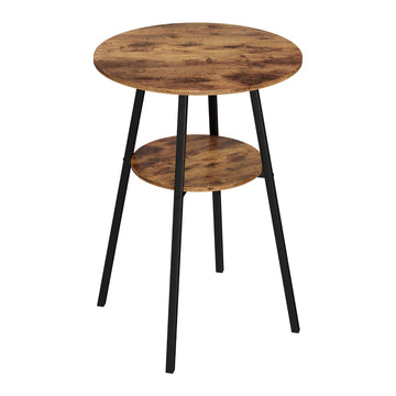 Artiss Industrial Bar Table 2-Tier MDF Steel Frame 95cm