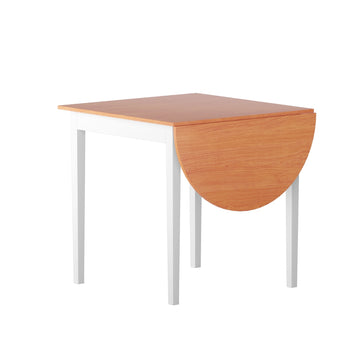 Artiss Extendable Dining Table 1.1M Pine and White
