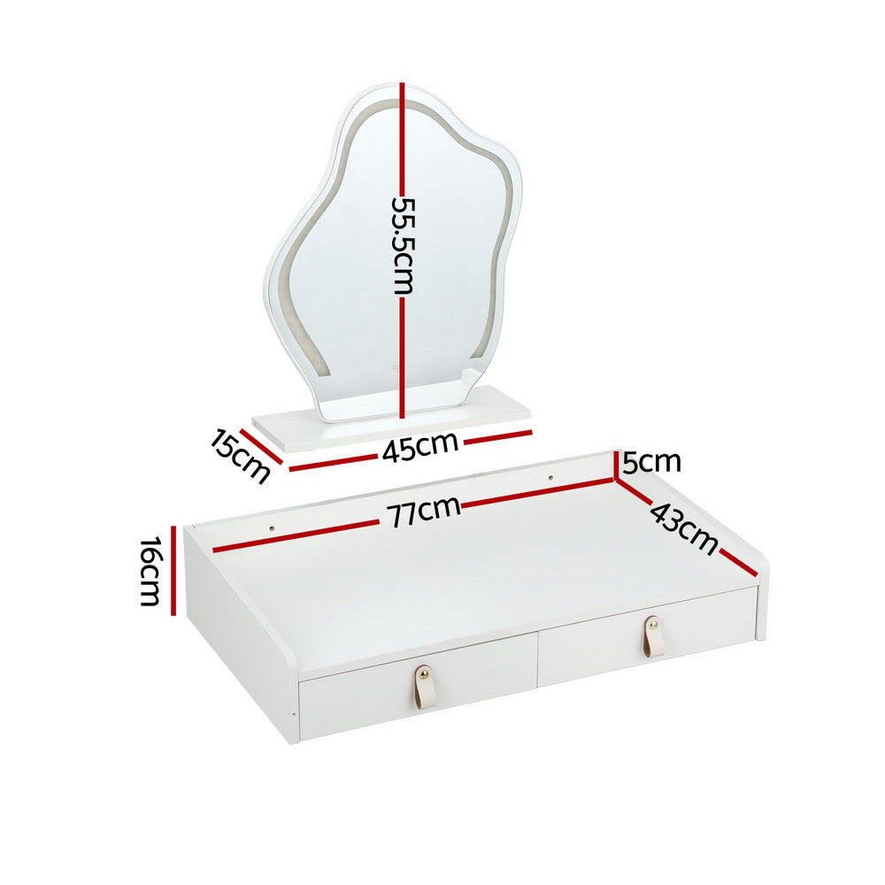 Artiss Floating Cloud LED Mirror Vanity Table White