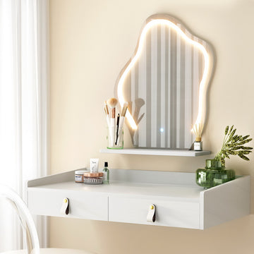 Artiss Floating Cloud LED Mirror Vanity Table White