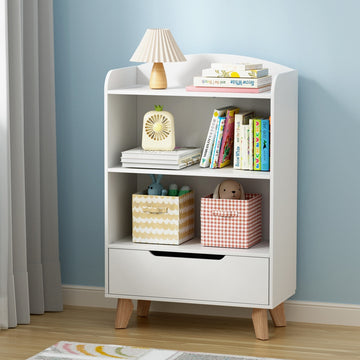 Keezi Kids Storage Bookshelf with Drawer White