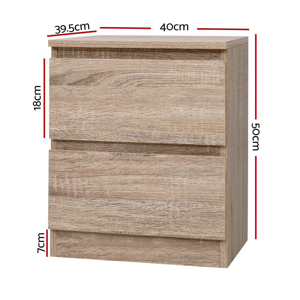 Artiss Pepe Bedside Table Oak
