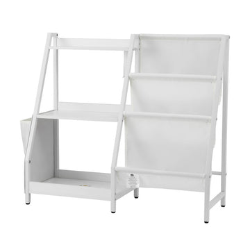 Keezi 3-Tier Kids Bookshelf Storage Organiser White 75cm