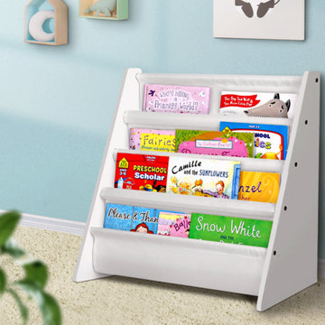 Keezi Kids Bookshelf 4-Tier E1 MDF White