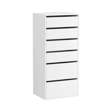Artiss 6 Drawer Chest of Drawers Storage Cabinet White