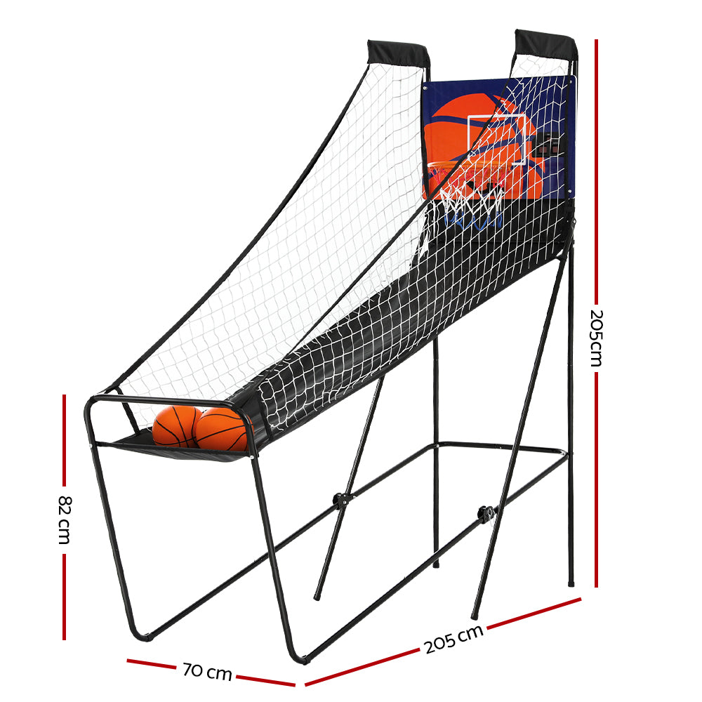 Electronic Basketball Arcade Machine Double Shot Lane with LED Scorer Black