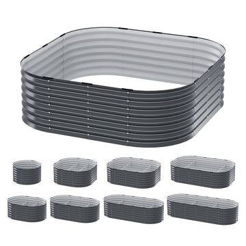 Green Fingers Modular Galvanised Steel Garden Bed 9 Configurations 45cm