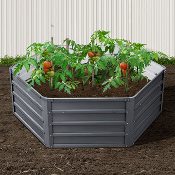 Green Fingers 2x Raised Garden Bed Instant Planter Galvanised Steel 130cm
