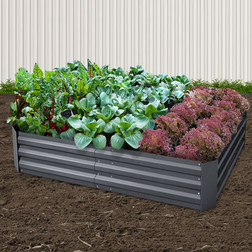 Galvanised Steel Raised Garden Bed 150x90cm 2-Pack