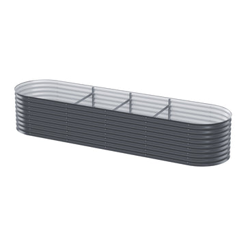 Greenfingers Galvanised Raised Garden Bed 320cm Oval