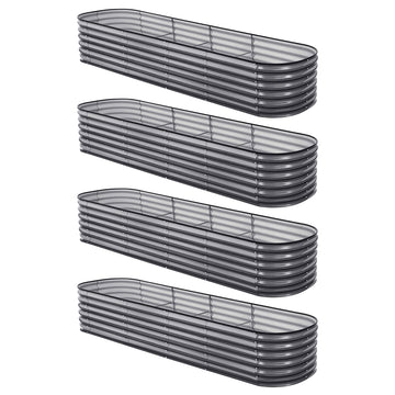 Green Fingers Galvanised Steel Raised Garden Bed 4-Pack 320cm
