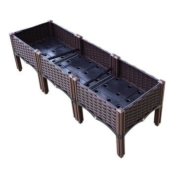 Green Fingers PP Raised Garden Bed Planter Box 120cm